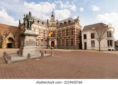 Utrecht, The Netherlands, February 6, 2022 ; Utrecht University at Dom Square in Utrecht, Netherlands.