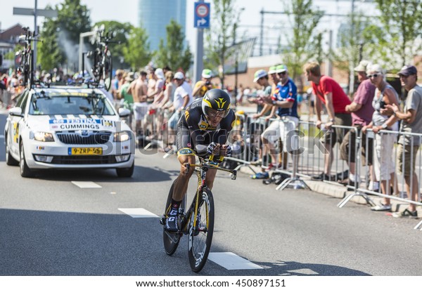 UTRECHT,NETHERLANDS JUL 4:The English cyclist Steve\
Cummings of   MTN-Qhubeka Team riding during the stage 1\
(individual time trial) of Le Tour de France 2015 in\
Utrecht,Netherlands on 04 July\
2015