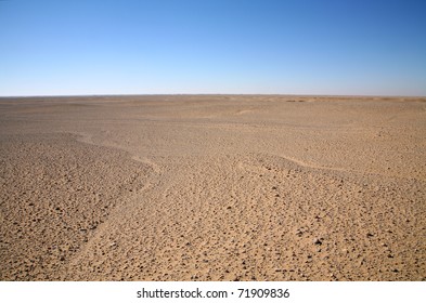 The utterly barren western desert of Egypt.