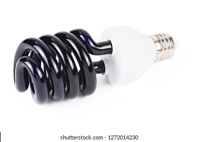 UV CFL Light Bulb Isolated On White Background