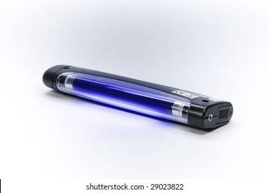 Uv Lamp On Table Blue