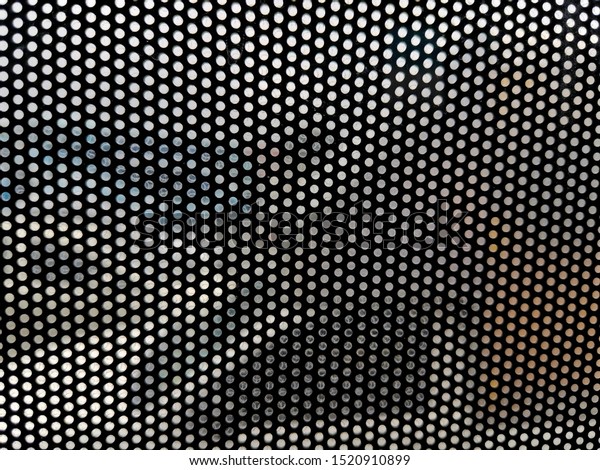 UV perforated window film. Grid film for\
installation in public transport vehicles to filter the light and\
can see the outside.