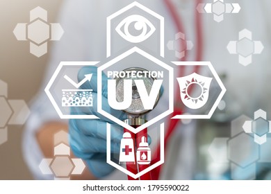 UV Protection Medical Concept. Health Eye Skin Safety Sunlight Ultraviolet.