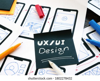 UX UI design concept. Samples of a mobile web application.
