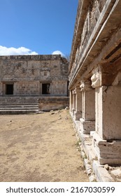 Uxmal, Yucatan  Mexico - 03162020: Uxmal Is An Ancient Maya City Of The Classical Period.