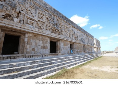 Uxmal, Yucatan  Mexico - 03162020: Uxmal Is An Ancient Maya City Of The Classical Period.