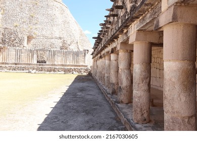 Uxmal, Yucatan  Mexico - 03162020: Uxmal Is An Ancient Maya City Of The Classical Period.