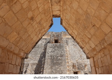 Uxmal, Yucatan  Mexico - 03162020: Uxmal Is An Ancient Maya City Of The Classical Period.