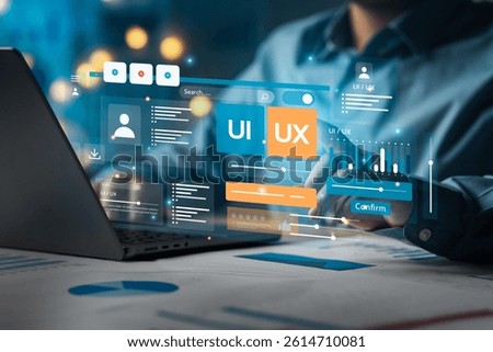 UX-UI development along with web design to develop mobile and laptop app interface layout design. User experience concept, UX-UI designer, creative planning, data visualization, application design
