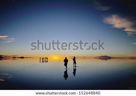 Similar – Image, Stock Photo …a family contemplates the sea