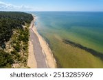 Uzava, Latvia - August 06, 2024. Coastline by Uzava parish, about 20 kilometers south of Ventspils