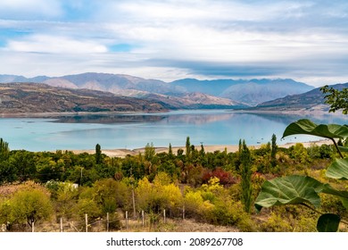 Uzbekistan, Beautiful Landscape In The Northern Part At The Lake Charvak