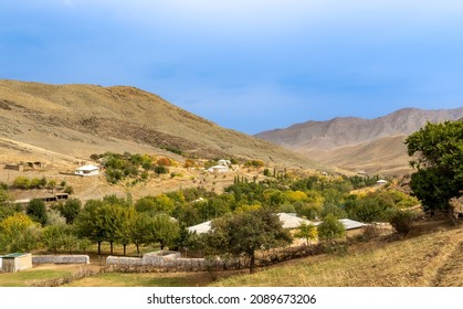 Uzbekistan, Landscape And Villages While Hiking In The Nuratau Mountains