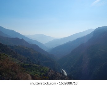 V Shape Valley Rudraprayag Uttarakhand India