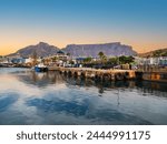 V and A Waterfront and Cape Town city with the table mountain in the background, Cape Town, South Africa