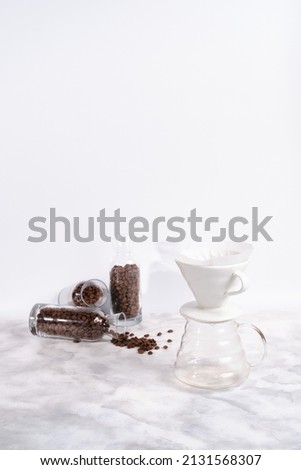 Similar – Image, Stock Photo Brownie with fruits and glass of coffee