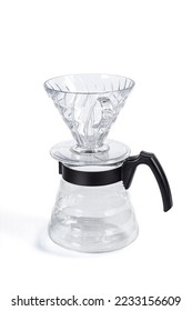 V60 coffee maker for black coffee in high res. image and isolated in white - Shutterstock ID 2233156609