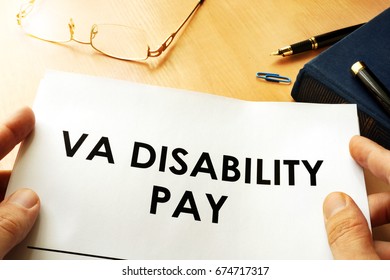 VA Disability Pay Policy. Veterans Compensation Benefits Concept.