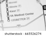 VA Medical Center Station. Dallas Metro map.