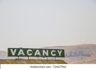Vacancy Hotel Sign with empty space on top