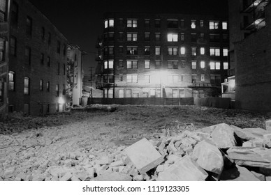 A Vacant Lot In Chicago, Illinois.