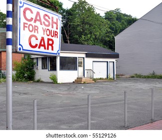 Vacant used car lot - gone out of business