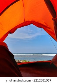 vacation and camping by the beach