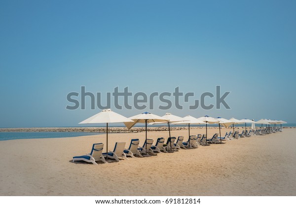 Vacation Holidays Beach Background Dubai Heavenly Stock