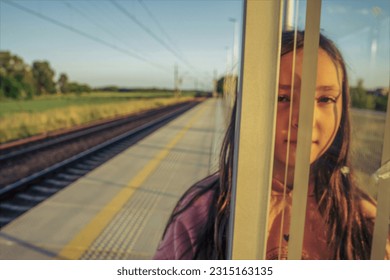 Vacation while waiting for the oncoming train - Shutterstock ID 2315163135