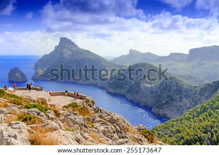 Vacations at Spain: Mallorca landscape and view to Cape Formentor Zdjęcia stock © 