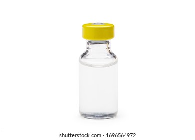 Vaccine Bottle  Isolated On White Background.