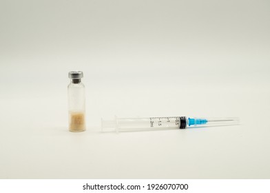 Vaccine And Syringe, Vaccination Against The Virus, Sputnik 5, Covid 19, Coronavirus Vaccination