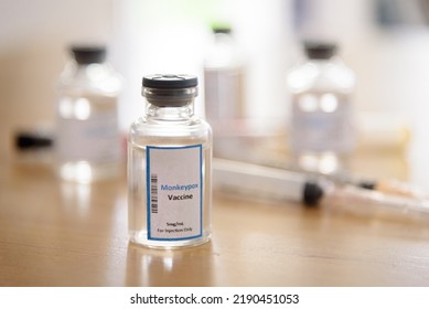 Vaccine Vial For Monkeypox Or Clade (Smallpox Vaccine).