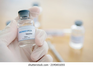 Vaccine Vial For Monkeypox Or Clade (Smallpox Vaccine).