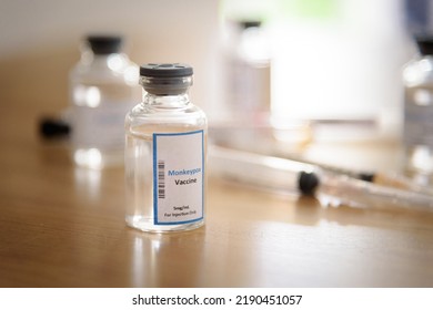 Vaccine Vial For Monkeypox Or Clade (Smallpox Vaccine).