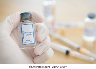 Vaccine Vial For Monkeypox Or Clade (Smallpox Vaccine).