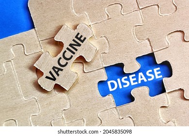 Vaccine Vs Disease Vaccination Immune Health Care Puzzle. 