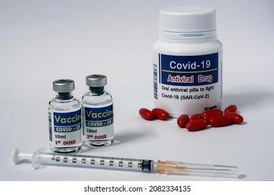 Vaccines Covid19 For First And Second Dose With Covid-19 Drug Bottle.CoronaVac Is A Vaccine That Aims To Protect Against COVID-19.mRNA Type Vaccine.Viral Vector Vaccine Type.Inactivated Vaccine.