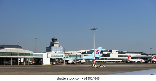 VACLAV HAVEL AIRPORT - JULY 3, 2015: Prague's Quarter Ruzyne Is Home To The International Airport, Which Began Operation In 1937. Airport 