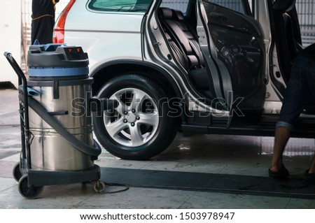 vacuum cleaner at carcare or auto washing service station