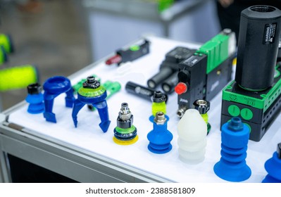 Vacuum grippers and suction cups for food automation. Vacuum gripper and suction cup systems for robotic food handling and packaging applications. Suction cup and gripper technology in food industry. - Powered by Shutterstock