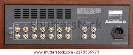 Vacuum Tubes Control Amplifier Rear Panel