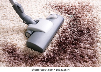 Vacuuming Very Dirty White  Carpet