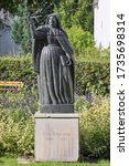 Vadstena, Sweden. Statue of St. Bridget, the founder of the Bridgettines nuns and monks. Vadstena Abbey, founded in 1346 by St. Bridget, is the motherhouse of the Bridgettine Order.