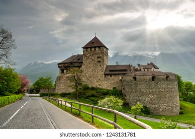Vaduz Castle, Alps, Liechtenstein. Old european palace - Shutterstock ID 1243131781