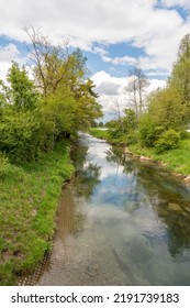 Vaduz, Liechtenstein, May 1, 2022 Beautiful Landscape Scenery On A Sunny Day In Spring Time