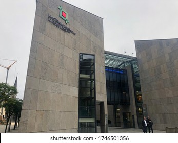 Vaduz/Liechtenstein - October 31, 2019: Head Office Main Entrance Liechtensteimsche Landesbank