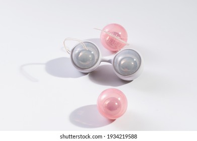 Vaginal balls for pleasure and benefit of vaginal muscles, Kegel exercise, selective focus