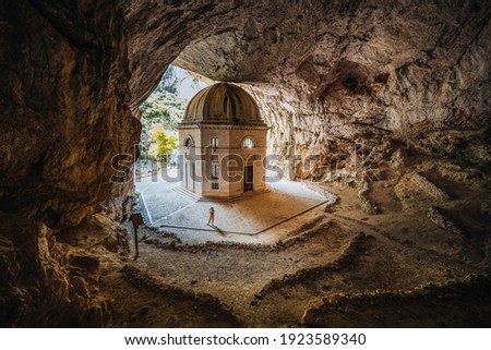 Valadier Temple, Genga, Macerata district, Marche Region, Italy