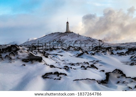 valahnukamol, blue hour, atlantic ocean, winter in Iceland, west Iceland